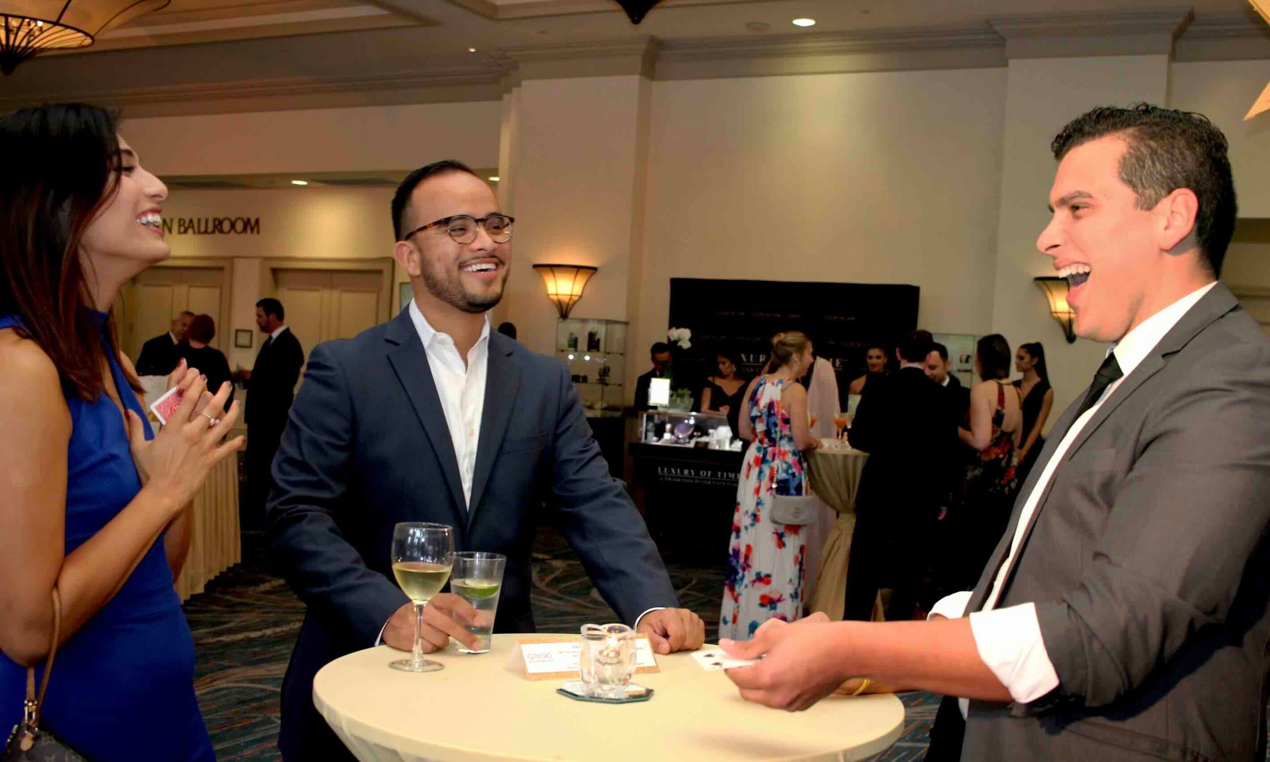 Magician performing at a Dallas event